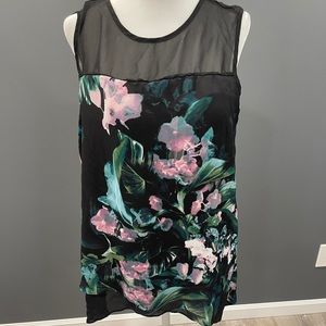Zac and Rachel Blouse Tank Top Floral Small C1